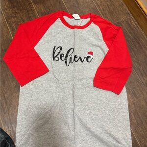 Red and Gray  Raglan Shirt